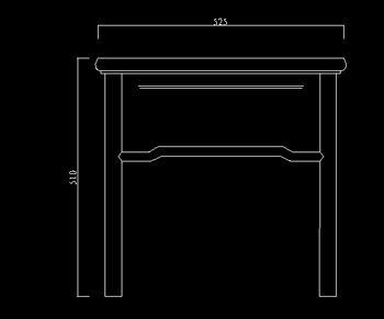 Ming and Qing furniture couch left view CAD