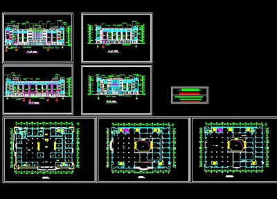 A complete set of bank decorate construction drawings