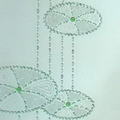 Simple and elegant lotus leaf glass textures