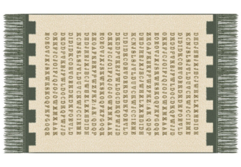 Beige letters carpet fabric texture