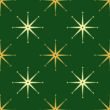 Gold stars green fabric textures