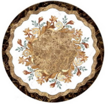 The circular mosaic map of the marble floor